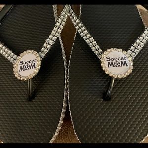 Soccer mom flip flops